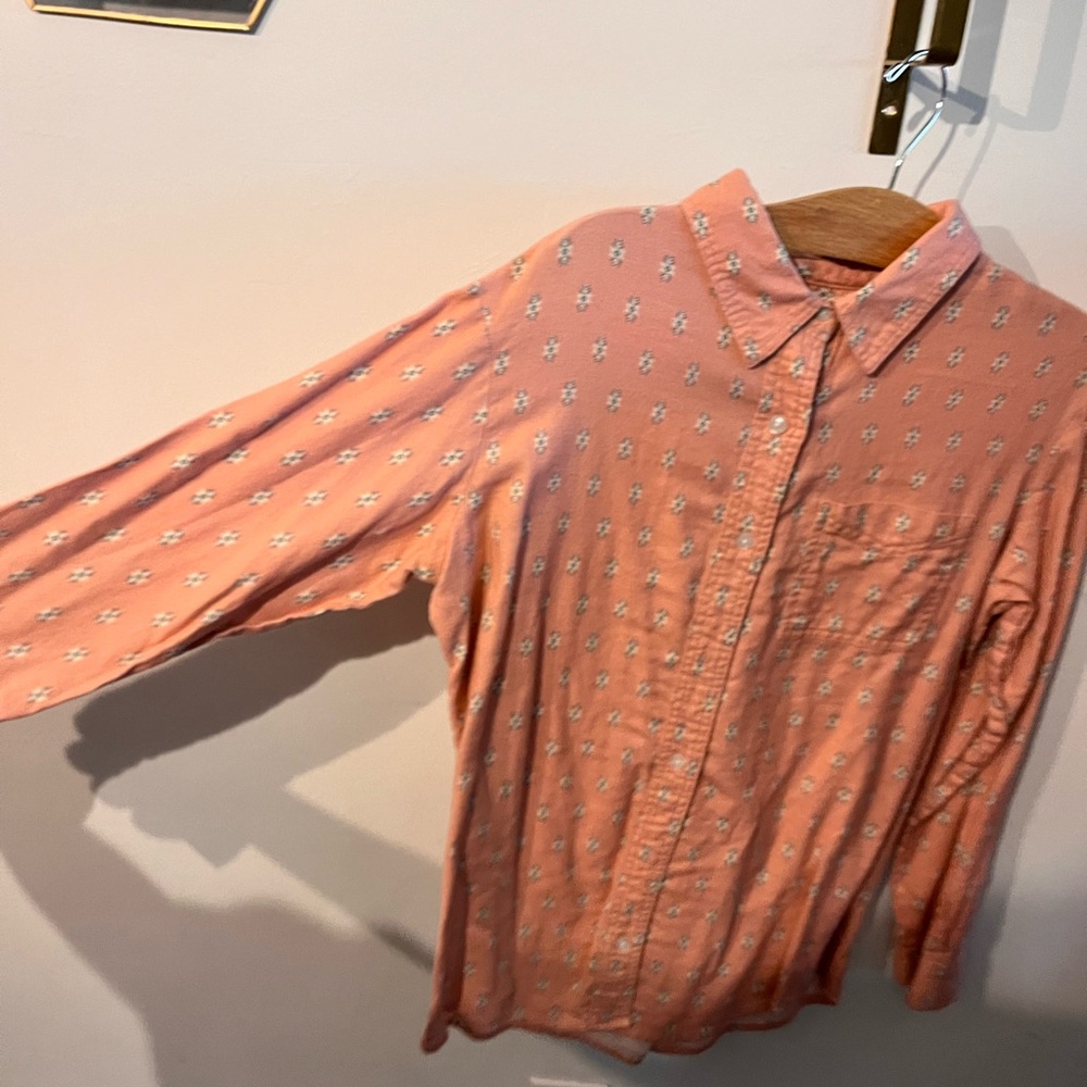 Wrangler Men's Peach Floral Shirt